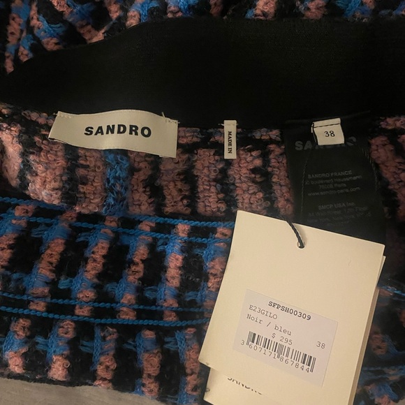 Sandro Blue and Pink Textured Shorts - Picture 4 of 5